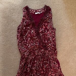 Ramy Brook Red Leopard Print Dress